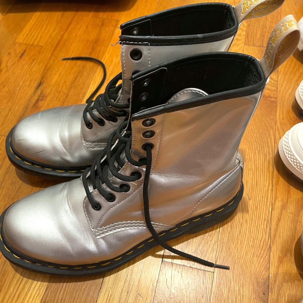 Dr.Martens Silver Boots